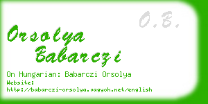 orsolya babarczi business card